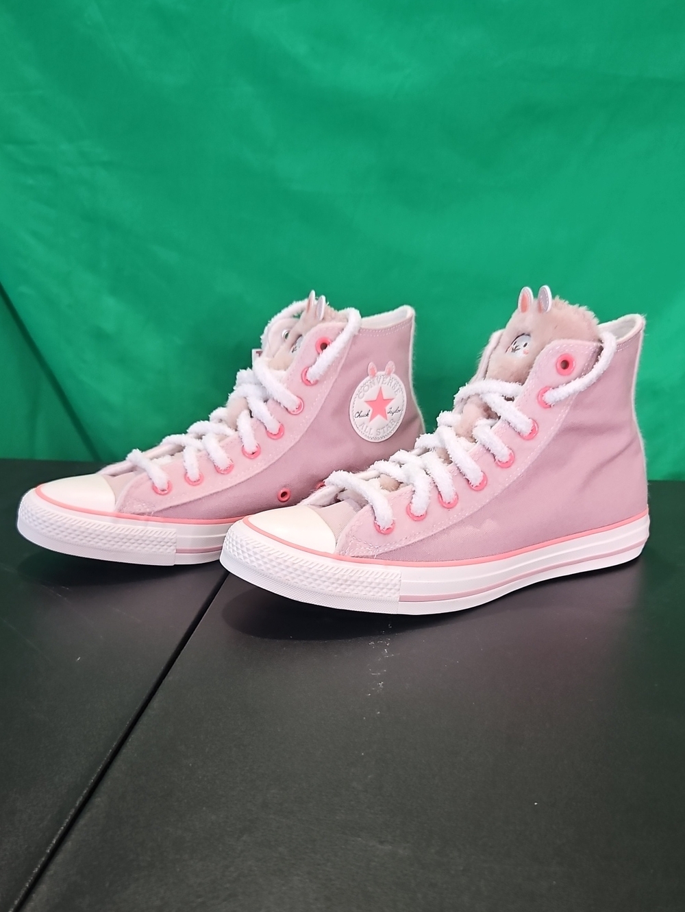Converse Pink High-Top Sneakers with White Trim W/ Matching Purse